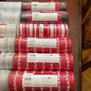 6 Rolls of deco mesh from Michael’s.